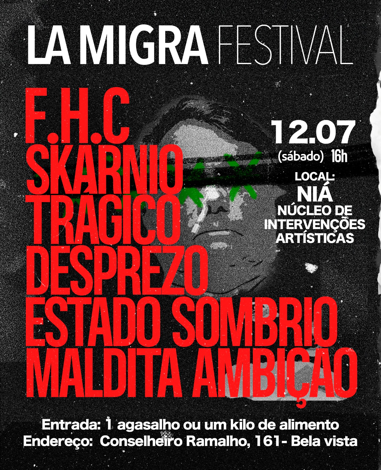 Cartaz de show em São Paulo, 12 de julho de 2025 às 16:00