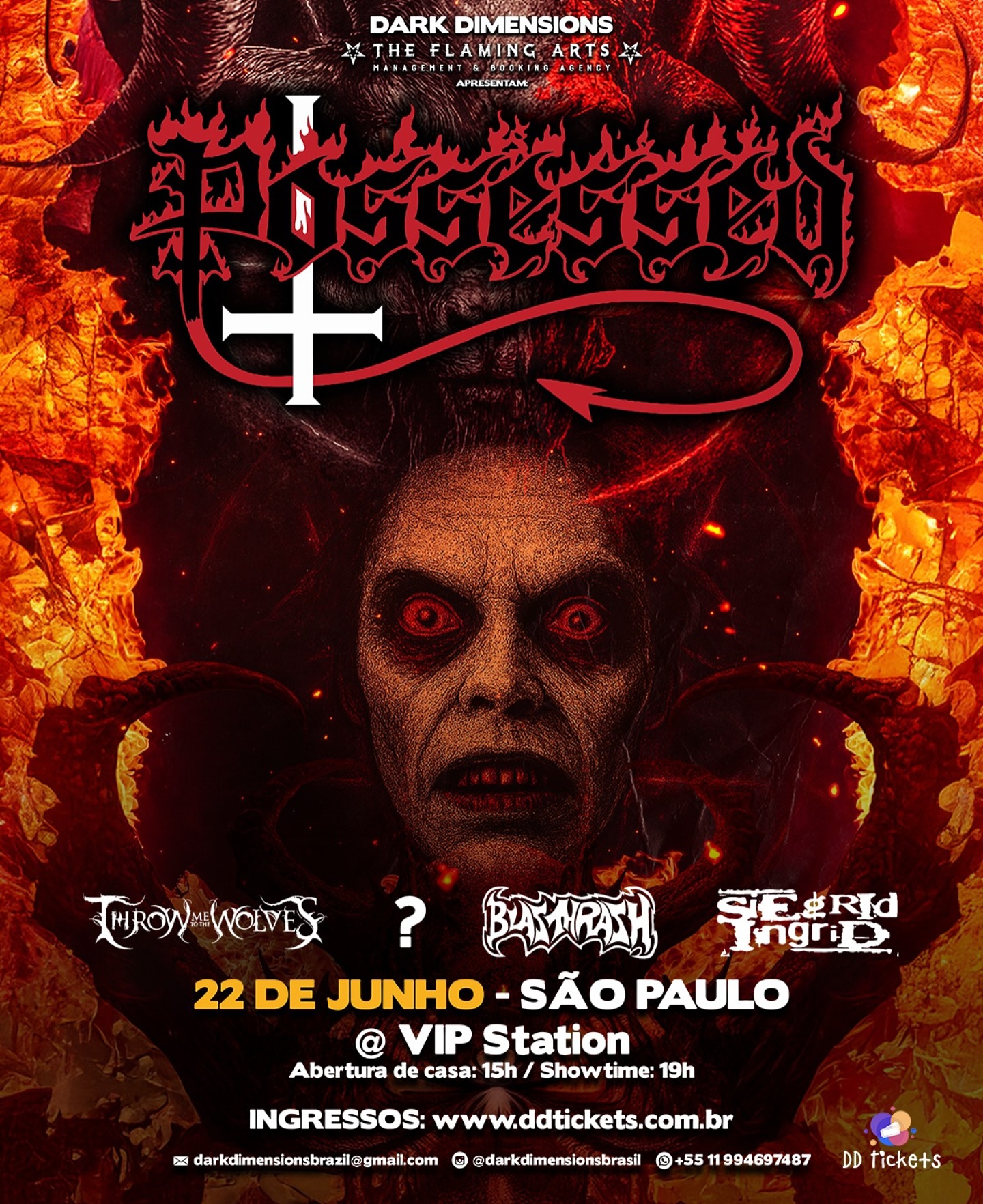 Cartaz de show em São Paulo, 22 de junho de 2025 às 19:00