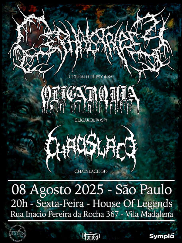 Cartaz de show em São Paulo, 8 de agosto de 2025 às 20:00