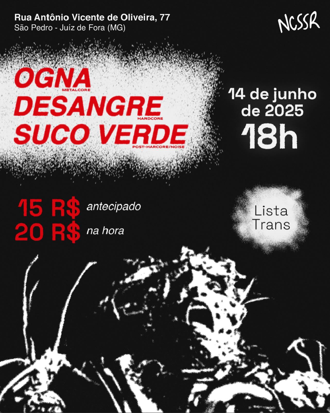 Cartaz de show em Juíz de Fora, 14 de junho de 2025 às 18:00