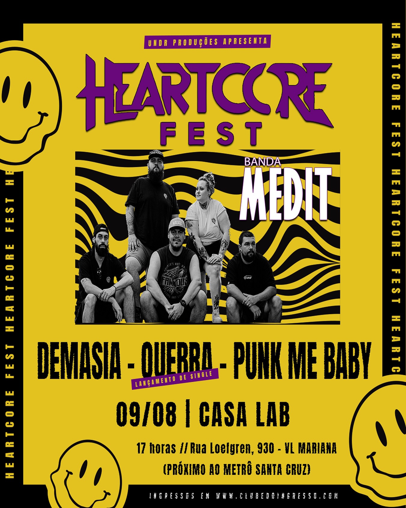 Cartaz de show em São Paulo, 9 de agosto de 2025 às 17:00