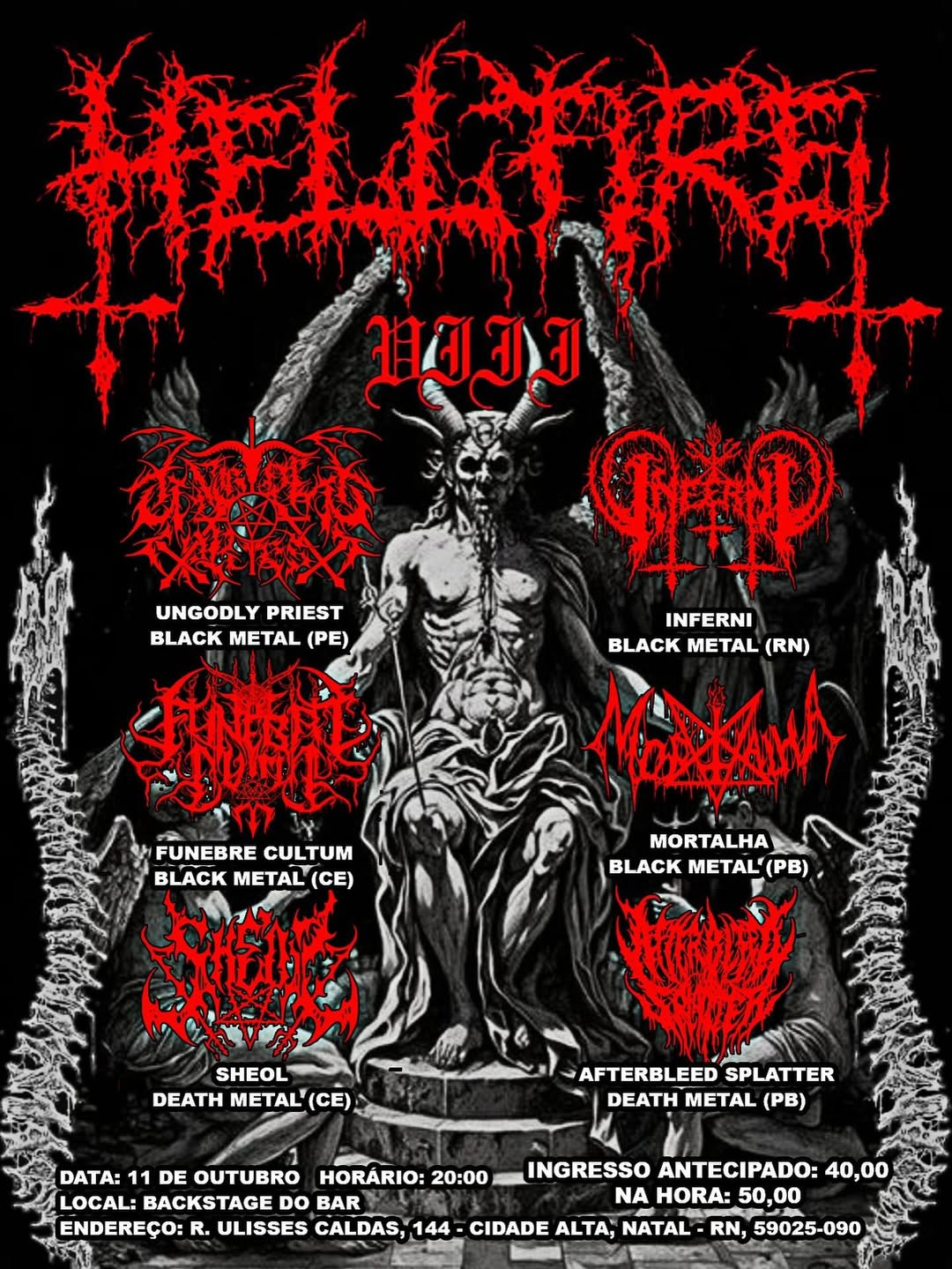 Cartaz de show em Natal, 11 de outubro de 2025 às 20:00