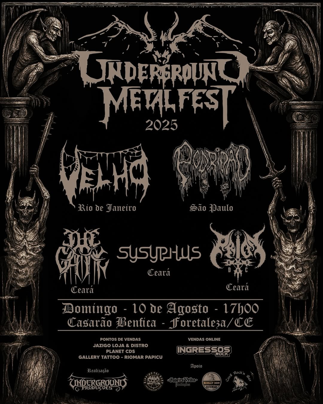 Cartaz de show em Fortaleza, 10 de agosto de 2025 às 17:00