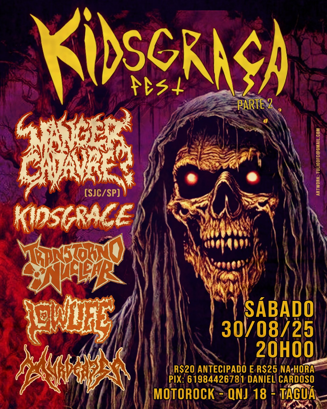 Cartaz de show em Taguatinga, 30 de agosto de 2025 às 20:00