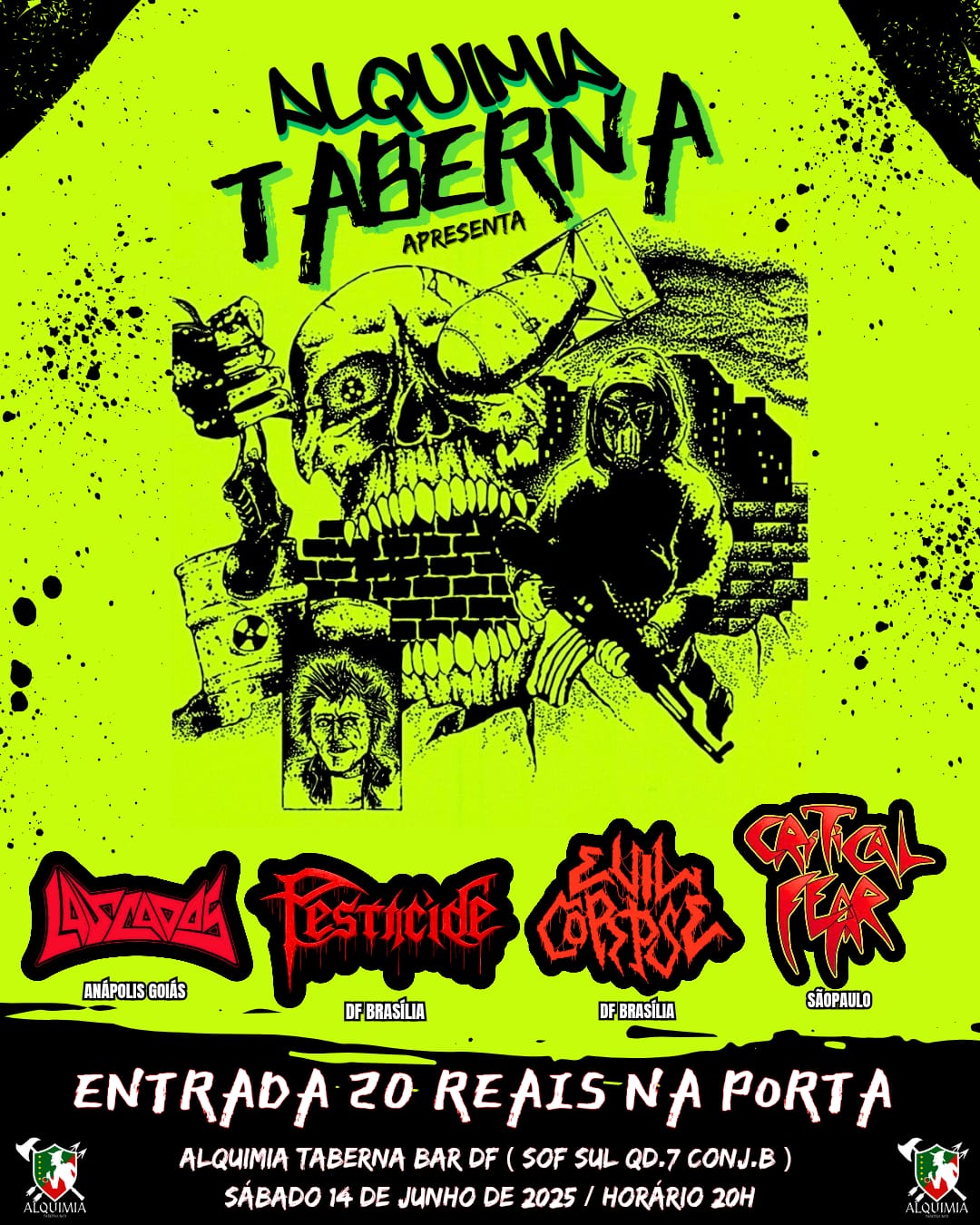 Cartaz de show em Brasília, 14 de junho de 2025 às 20:00