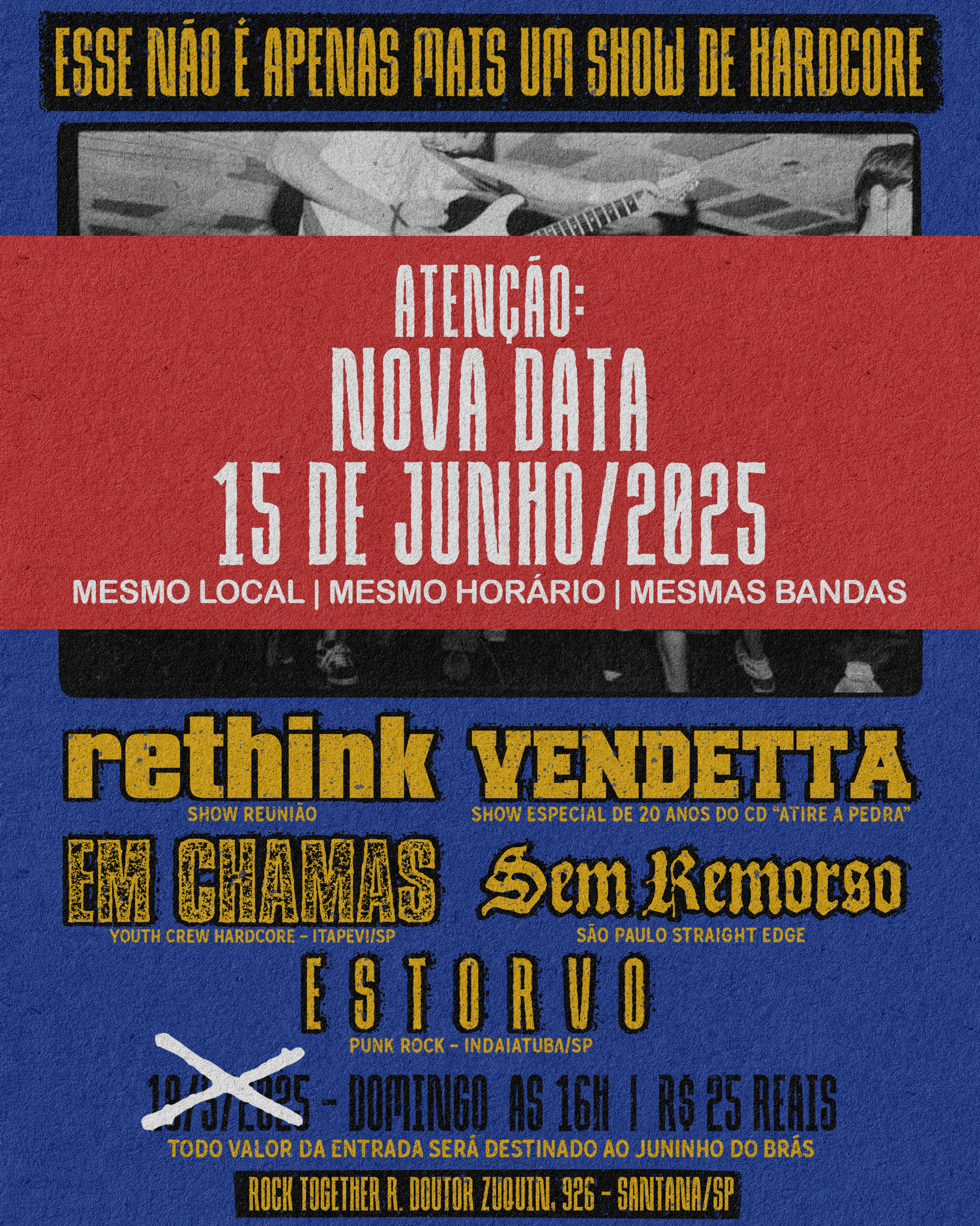 Cartaz de show em São Paulo, 15 de junho de 2025 às 16:00