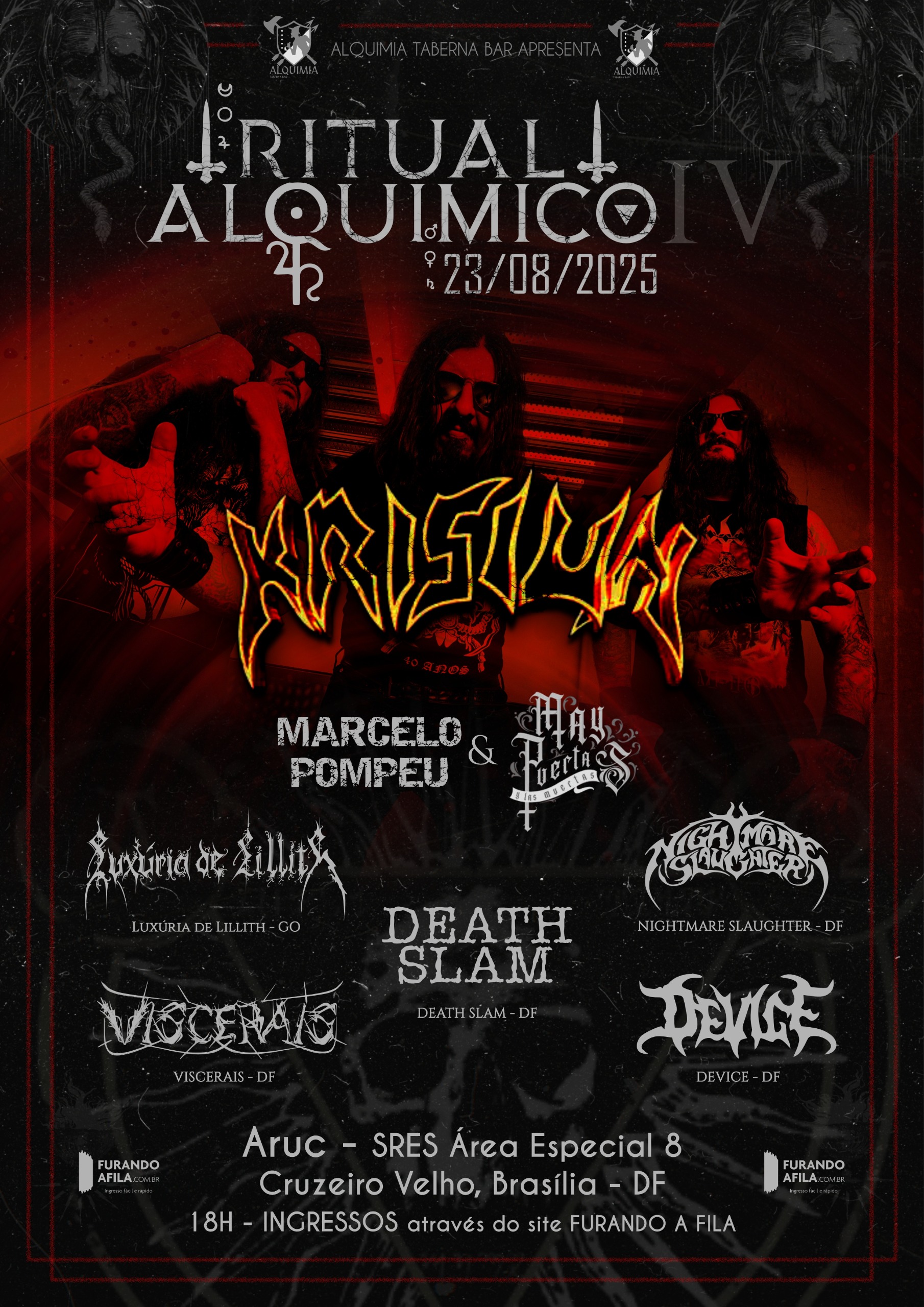 Cartaz de show em Brasília, 23 de agosto de 2025 às 18:00