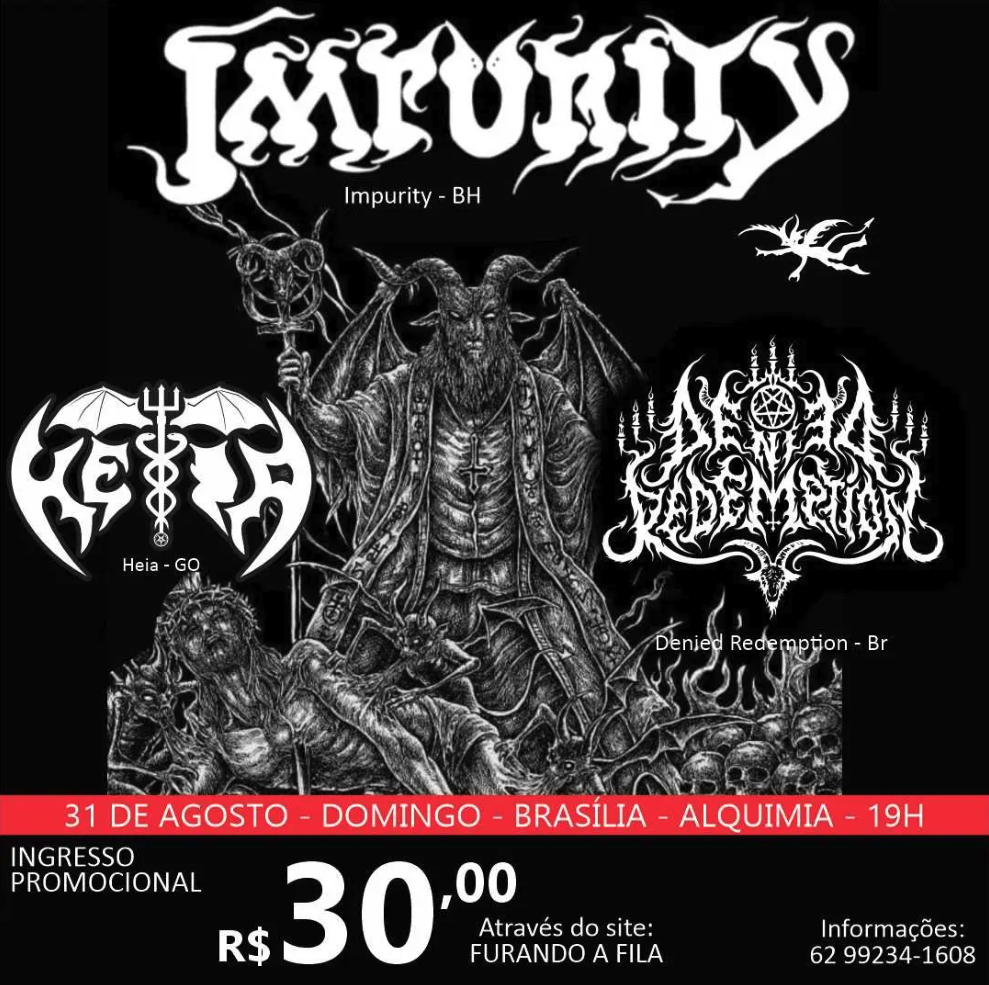 Cartaz de show em Brasília, 31 de agosto de 2025 às 19:00