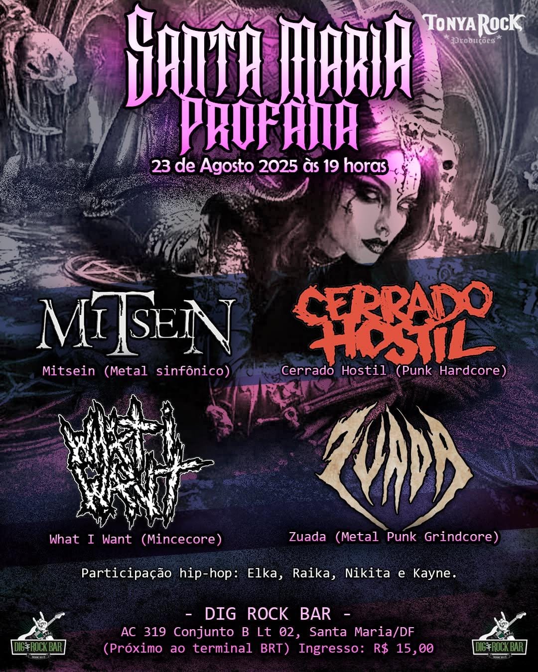 Cartaz de show em Santa Maria, 23 de agosto de 2025 às 19:00